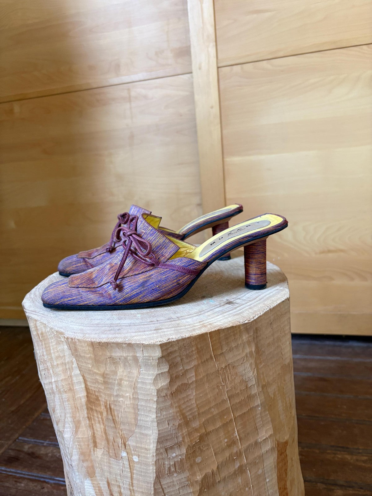 Muxart Barcelona Leather Mule Heels Y2K