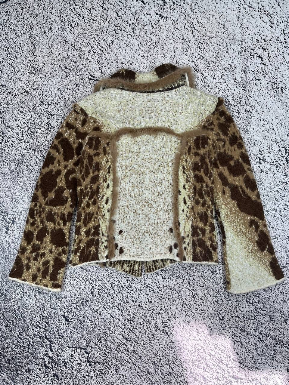 Vintage Leopard Mohair Animal Wool Jacket Blazer Glamour