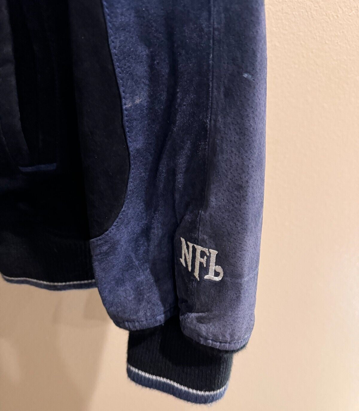 Dallas Cowboys Suede Leather Bomber Jacket Large