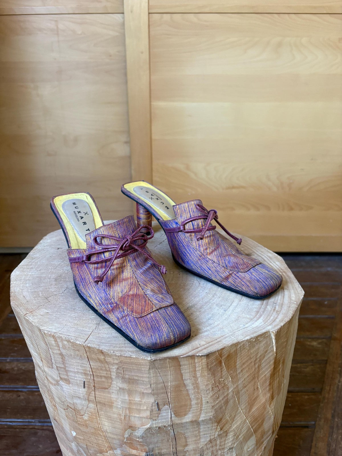Muxart Barcelona Leather Mule Heels Y2K