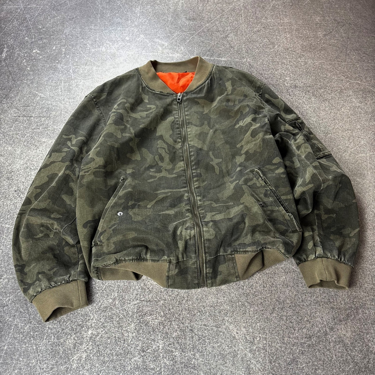 Vintage Camo MA-1 Bomber Jacket