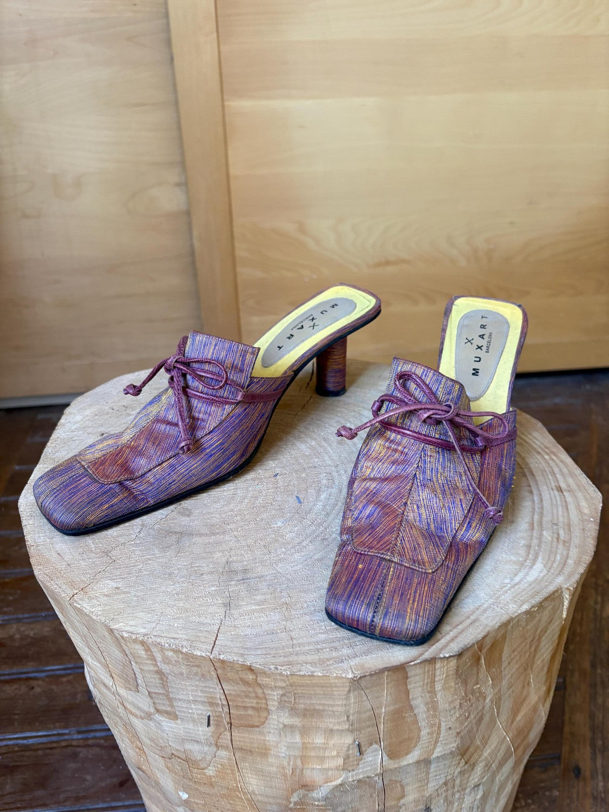 Muxart Barcelona Leather Mule Heels Y2K