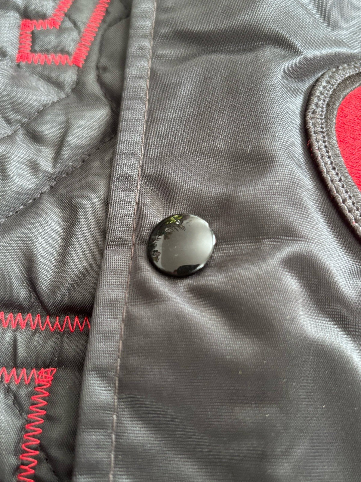 Chalk Line 1980s 49ers Black Satin Jacket XL