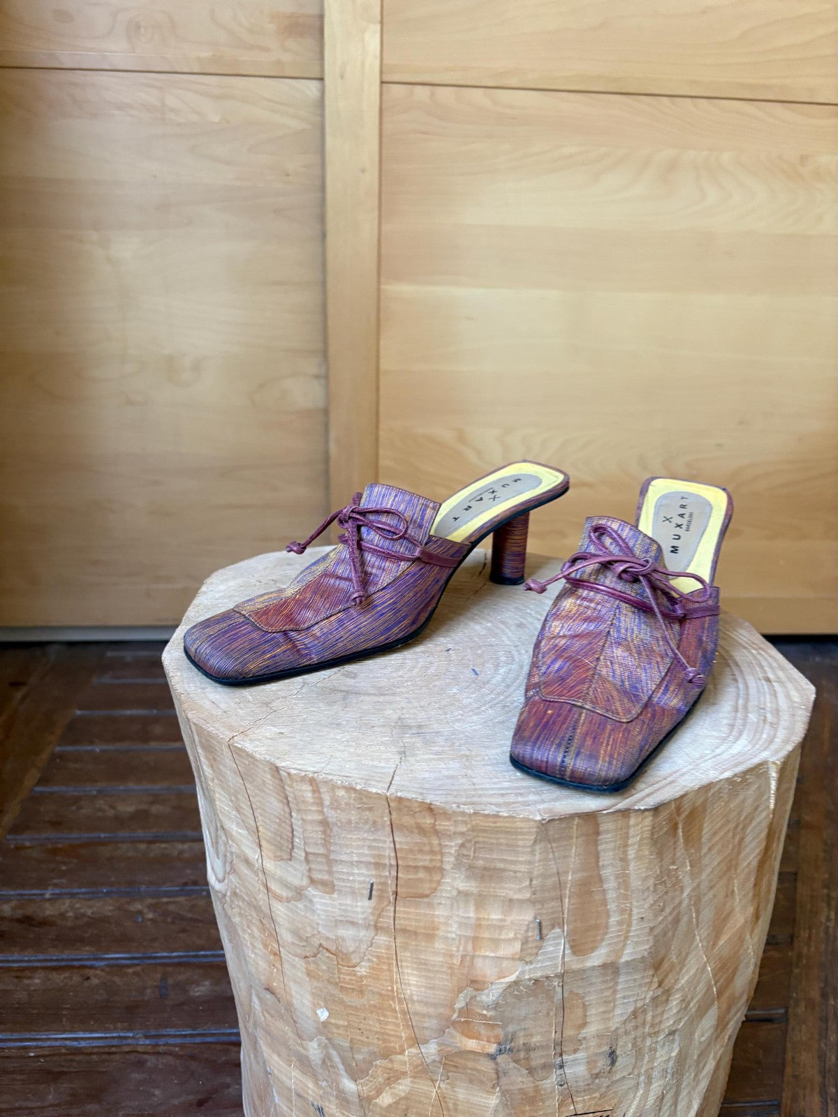 Muxart Barcelona Leather Mule Heels Y2K