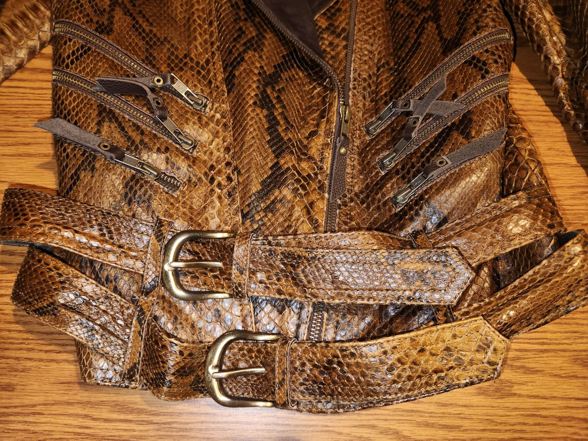 Glen Arthur Python Skin Jacket Size 8