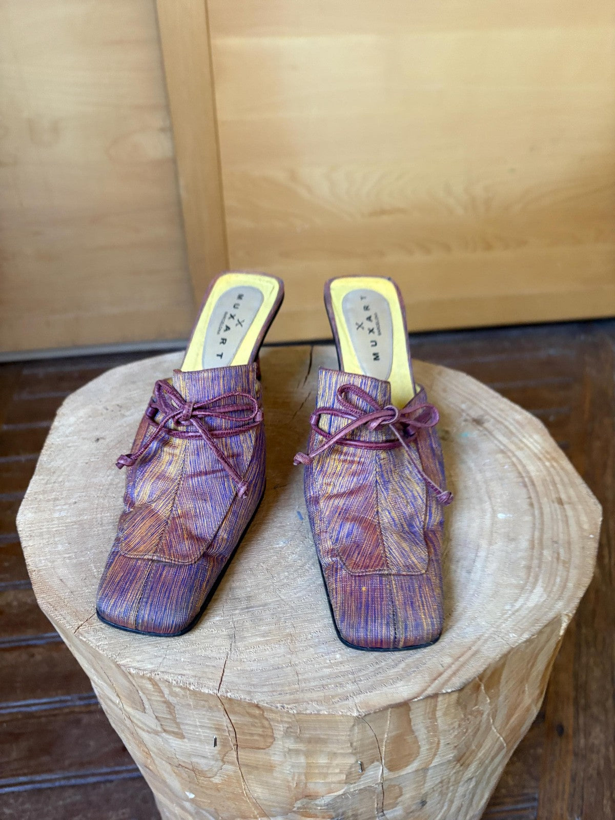 Muxart Barcelona Leather Mule Heels Y2K