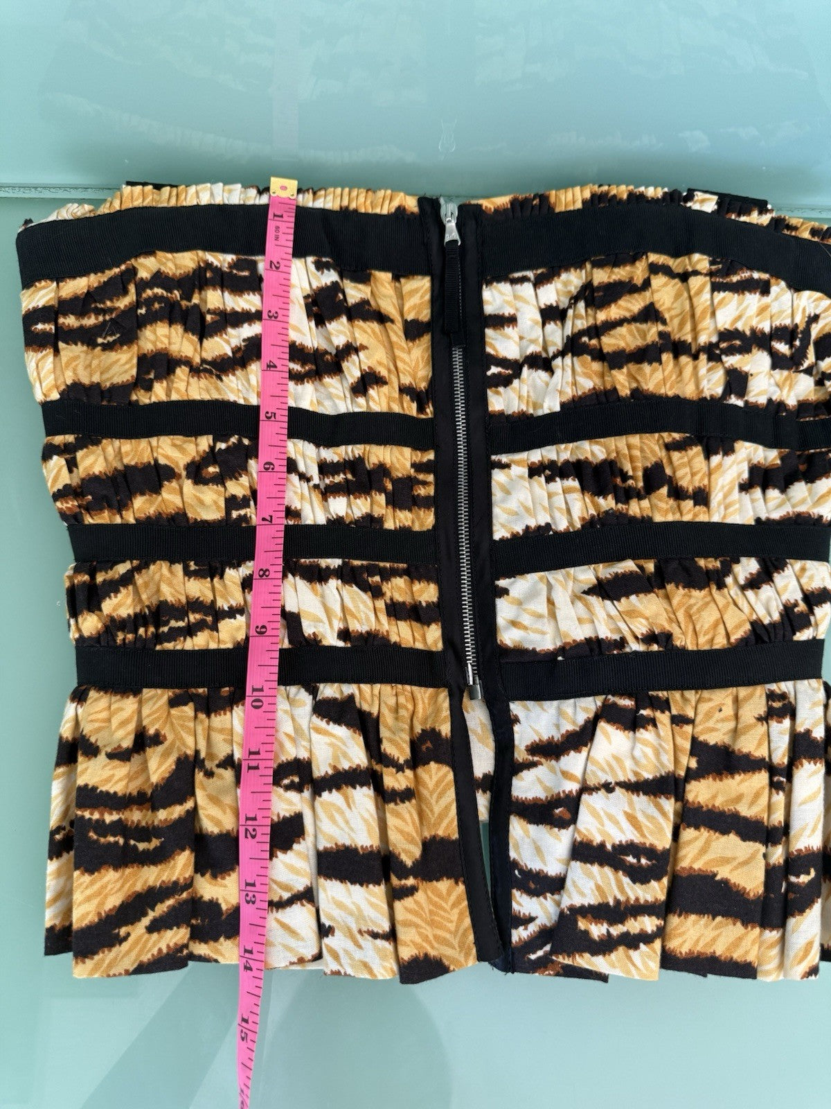 Dolce & Gabbana Tiger Print Corset Top Size 44