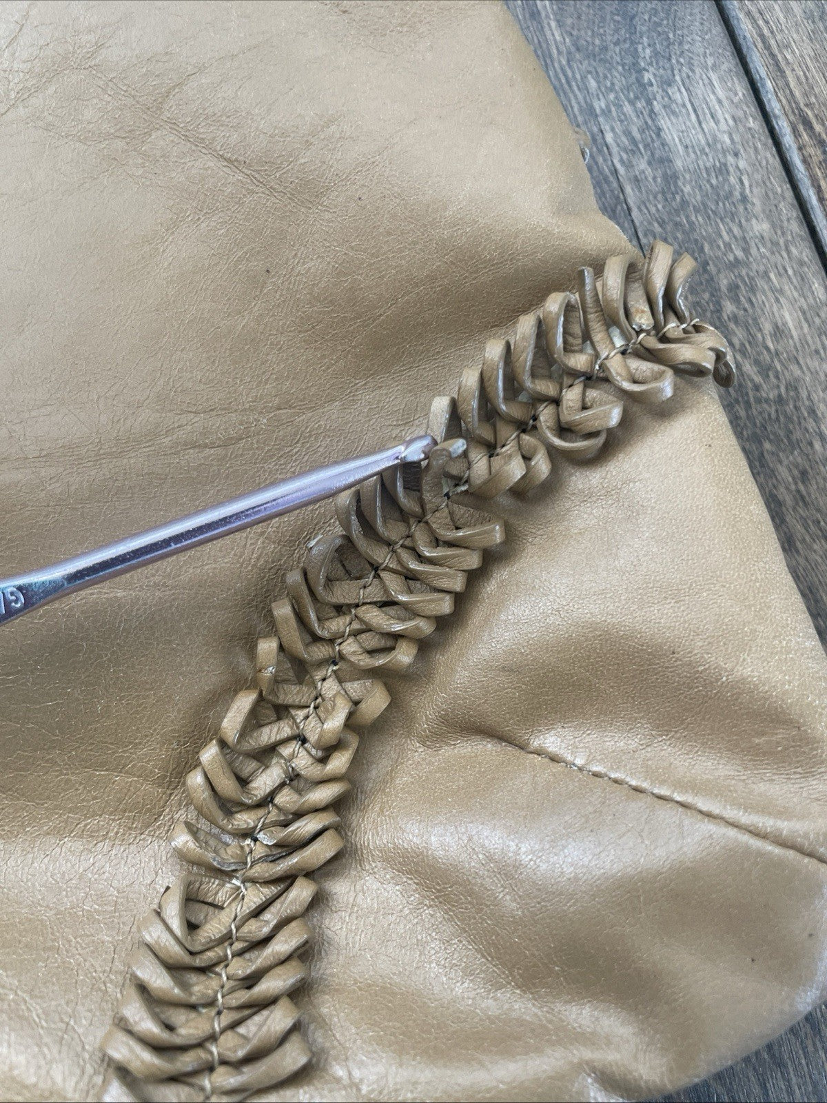 Nordstrom 1980s Shoulder Bag Fringe Camel Leather