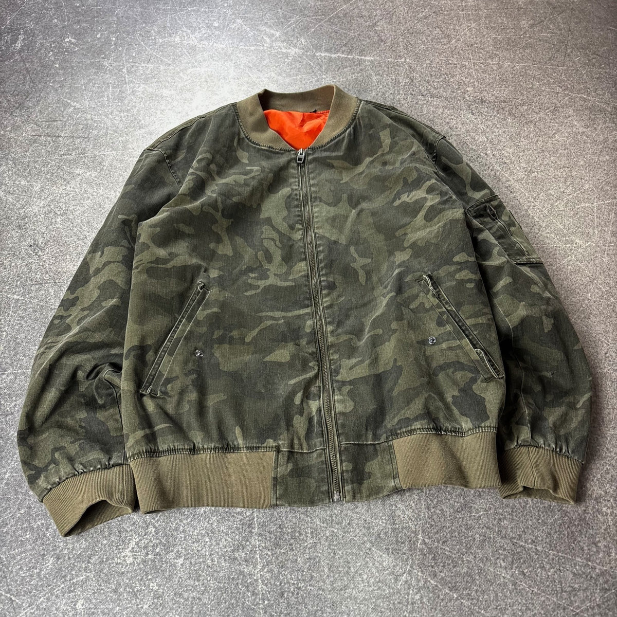 Vintage Camo MA-1 Bomber Jacket