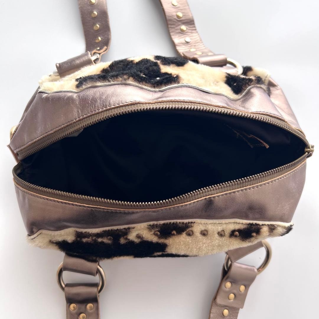 Dolce & Gabbana Vintage Fur and Leather Shoulder Bag