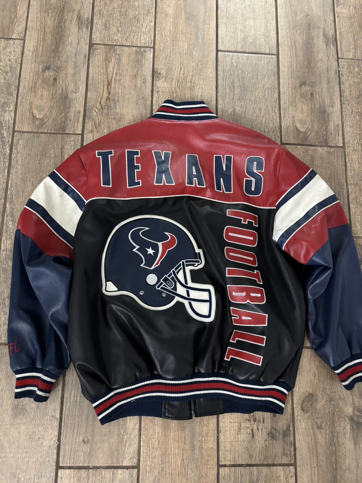 Men's Vintage NFL Houston Texans Leather Jacket Large