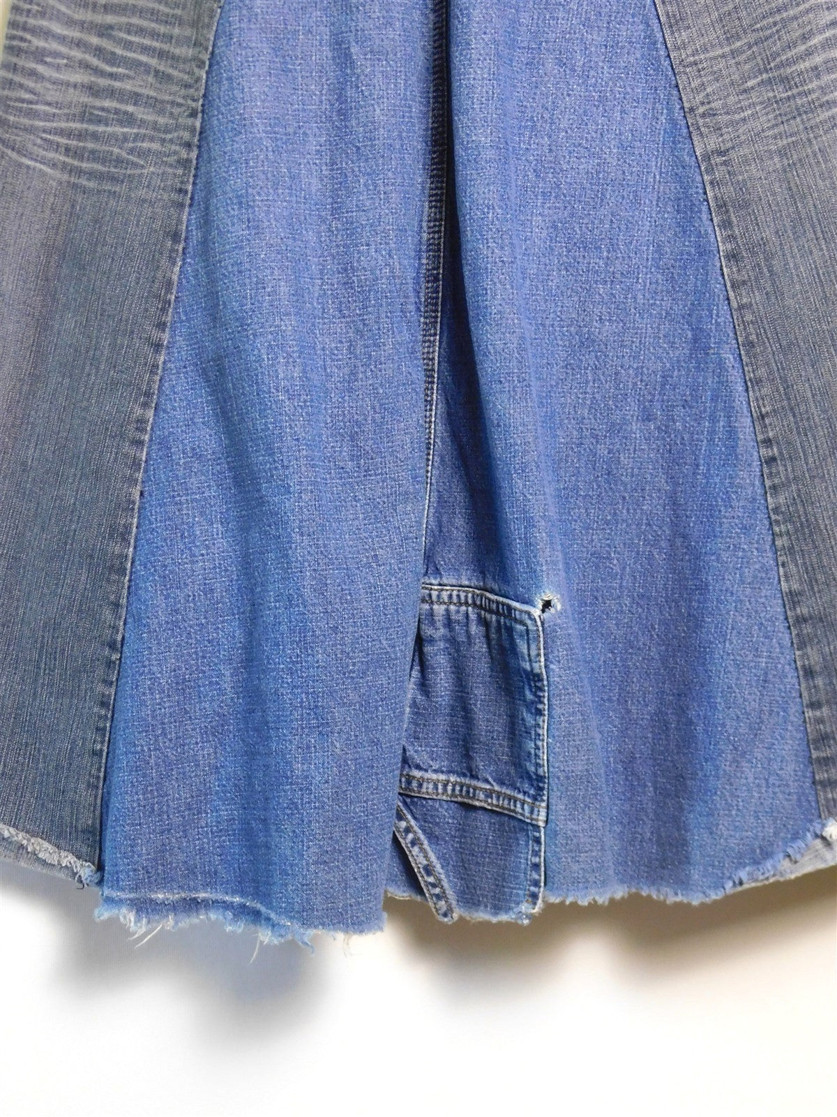 Dollhouse Patchwork Beaded Jeans Maxi Skirt Size 1/2