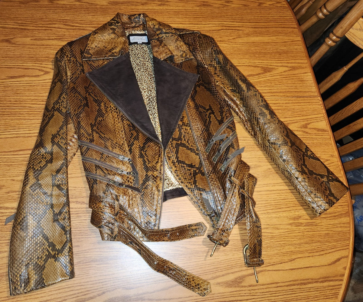 Glen Arthur Python Skin Jacket Size 8