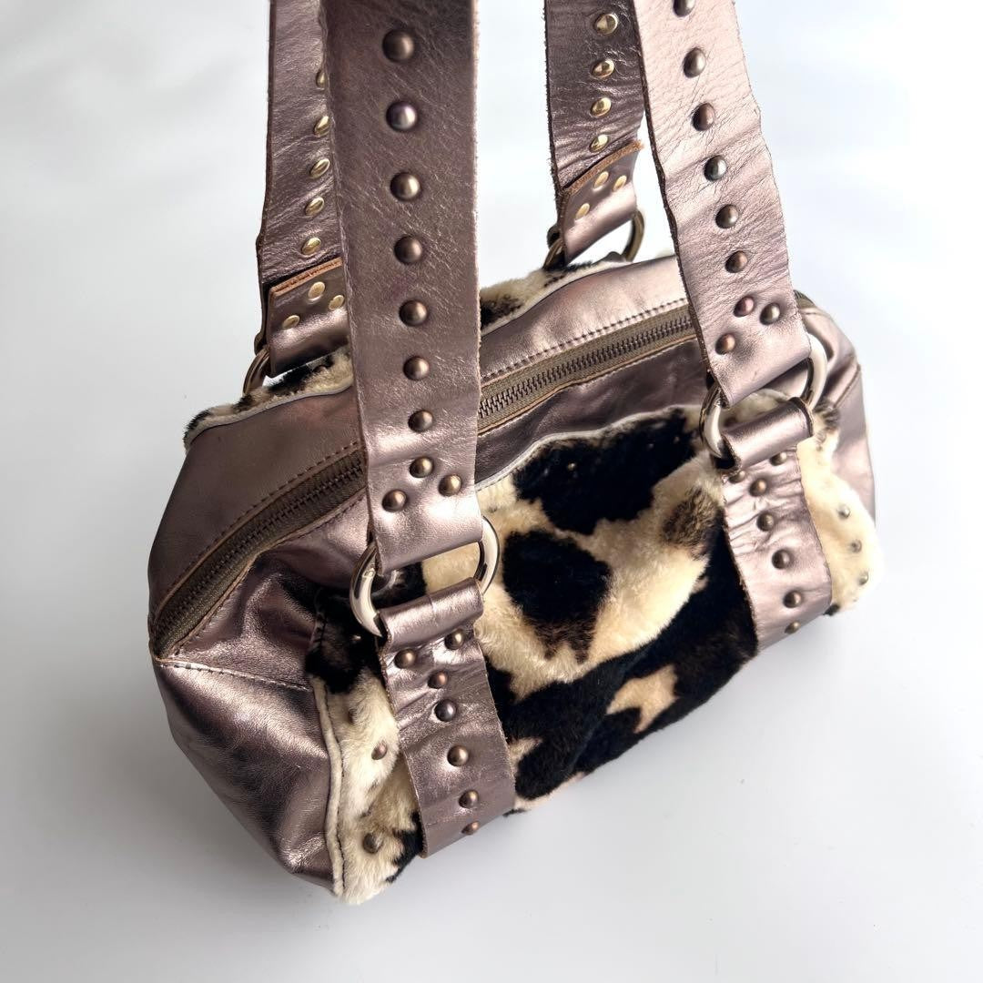 Dolce & Gabbana Vintage Fur and Leather Shoulder Bag