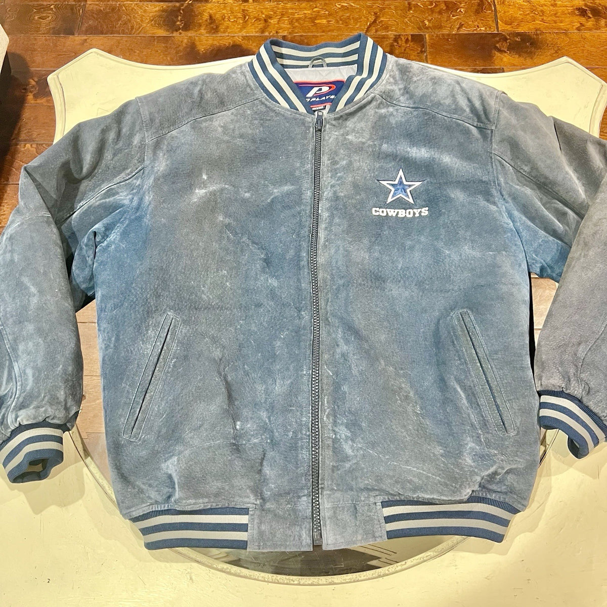 Vintage Dallas Cowboys Pro Player Large Suede Leather Jacket