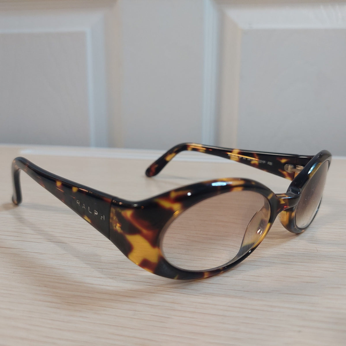 Vintage Ralph Lauren Tortoise Oval Sunglasses 90s
