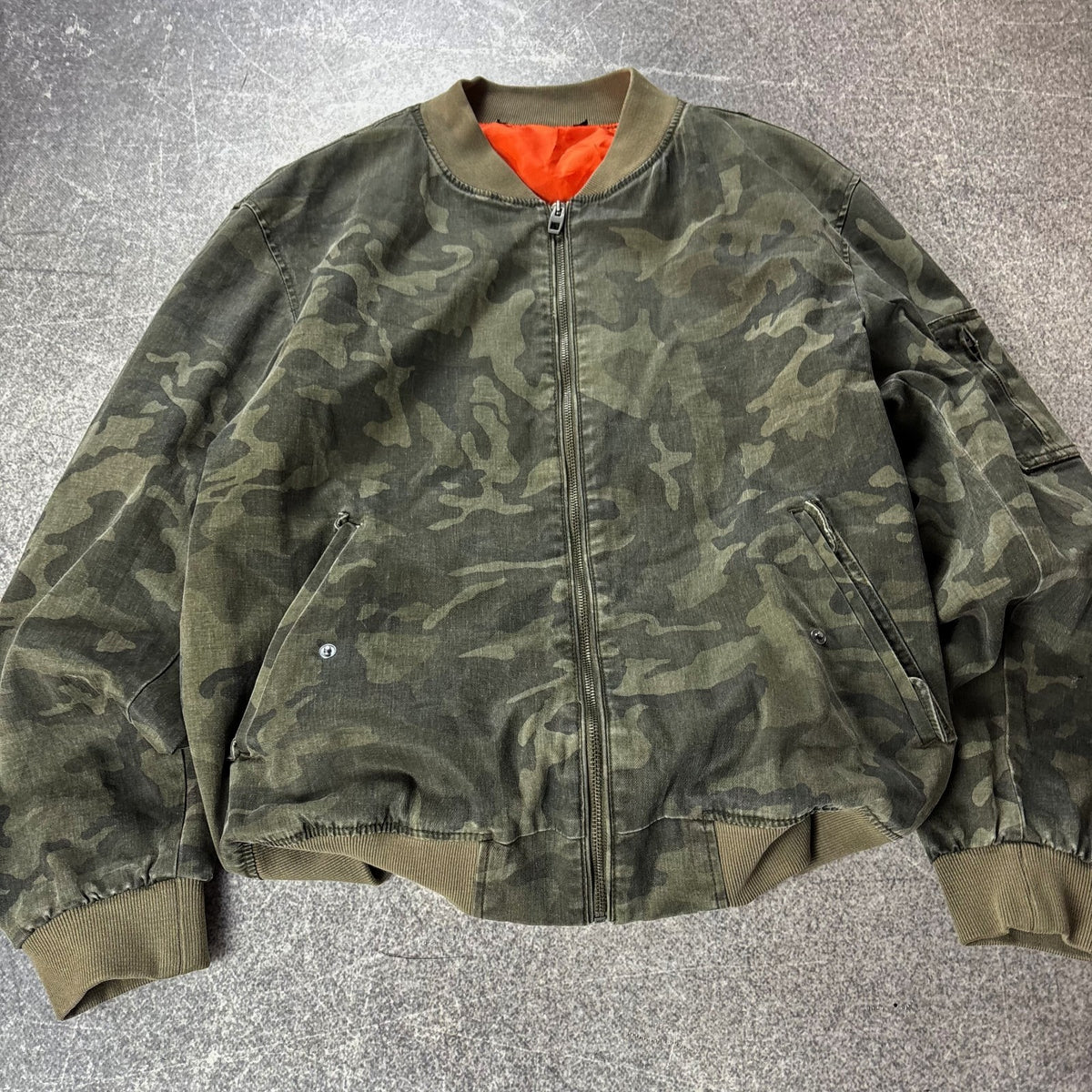 Vintage Camo MA-1 Bomber Jacket