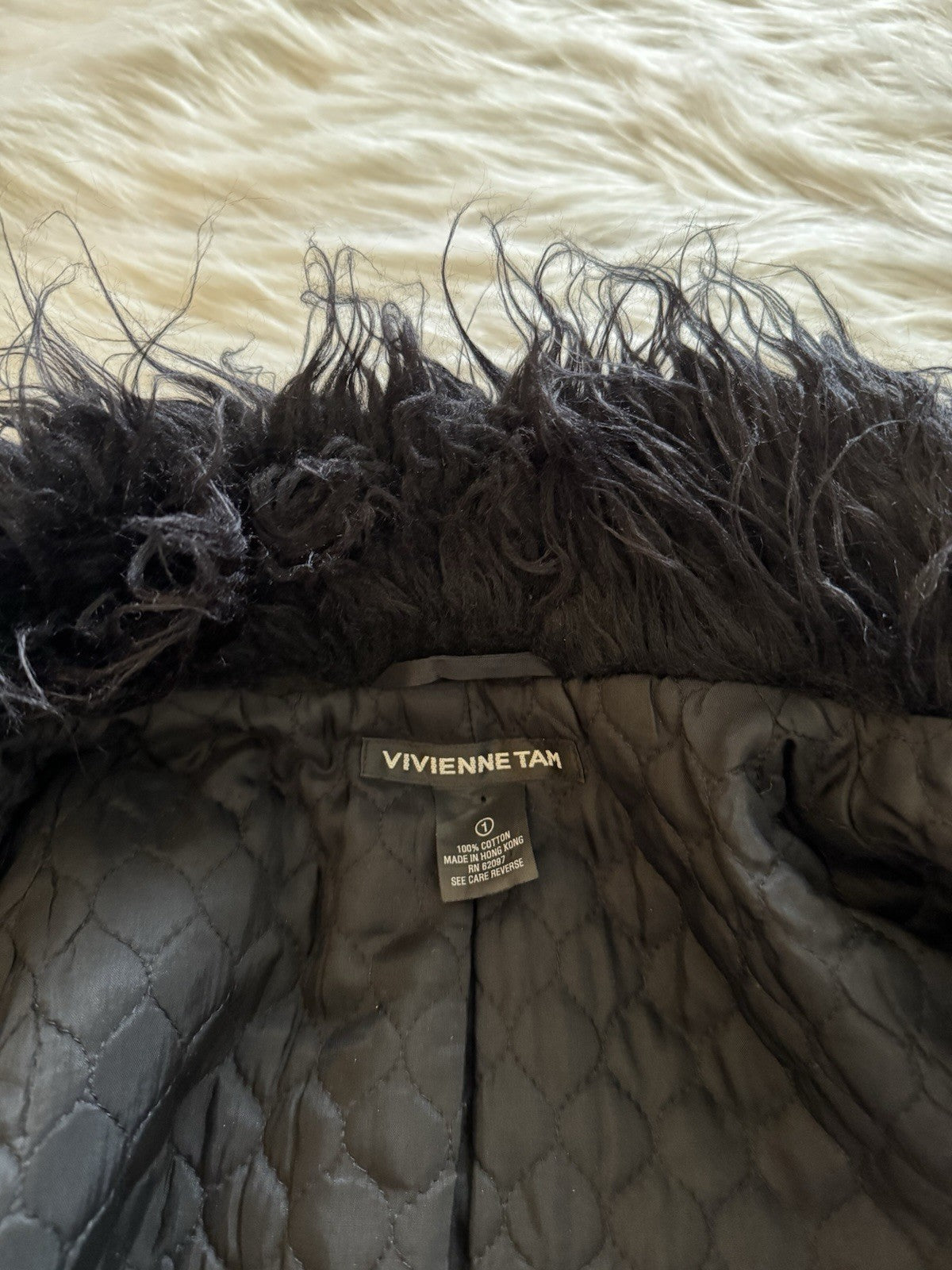 Vivienne Tam Buddha Fur Trim Coat Multicolor Size 1