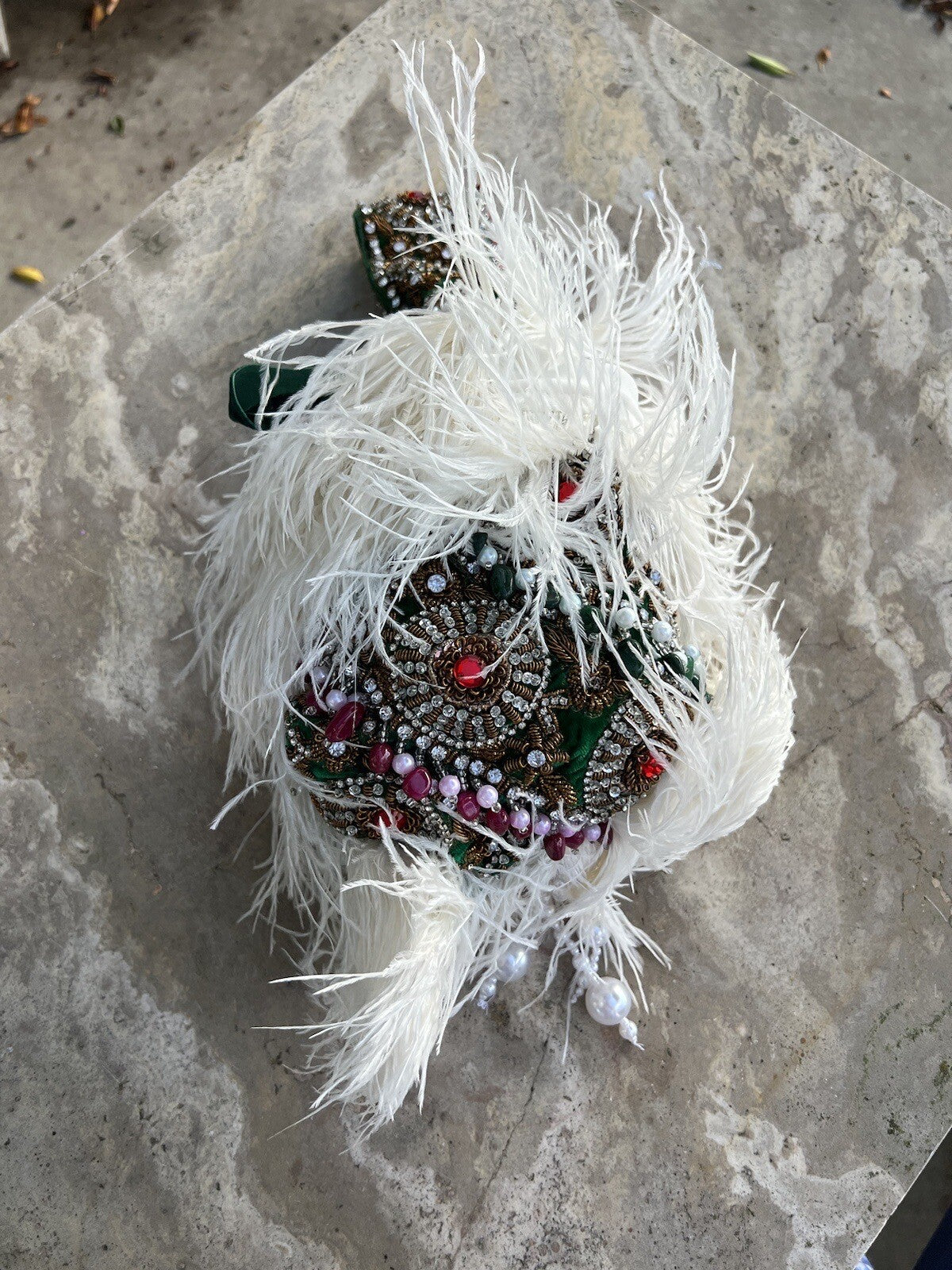 Vintage Ostrich Feather Handbag