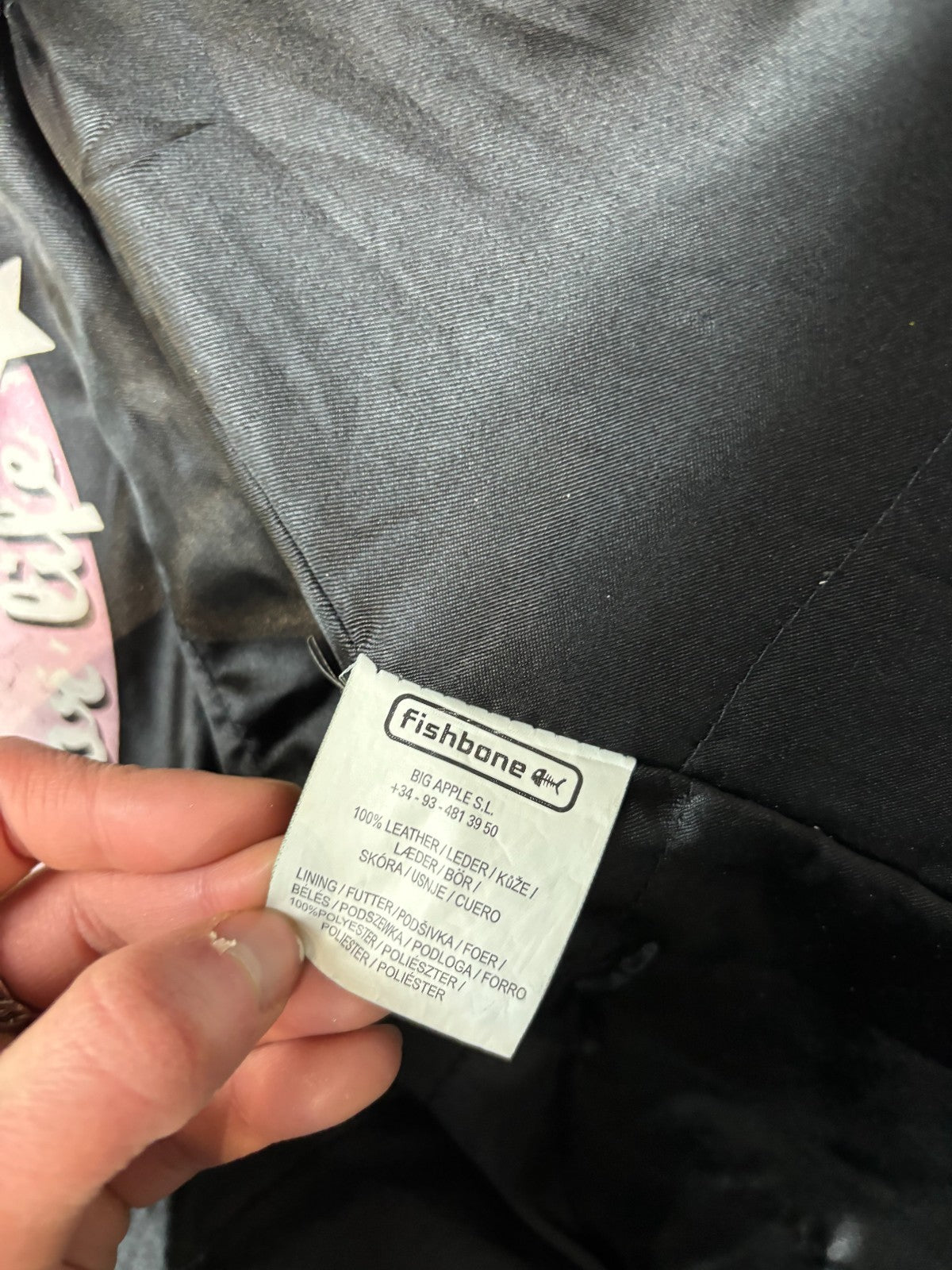 VTG Yohji Yamamoto Style Streetwear Racing Cropped Leather Jacket Fishbone