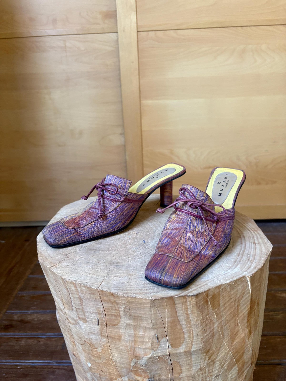Muxart Barcelona Leather Mule Heels Y2K
