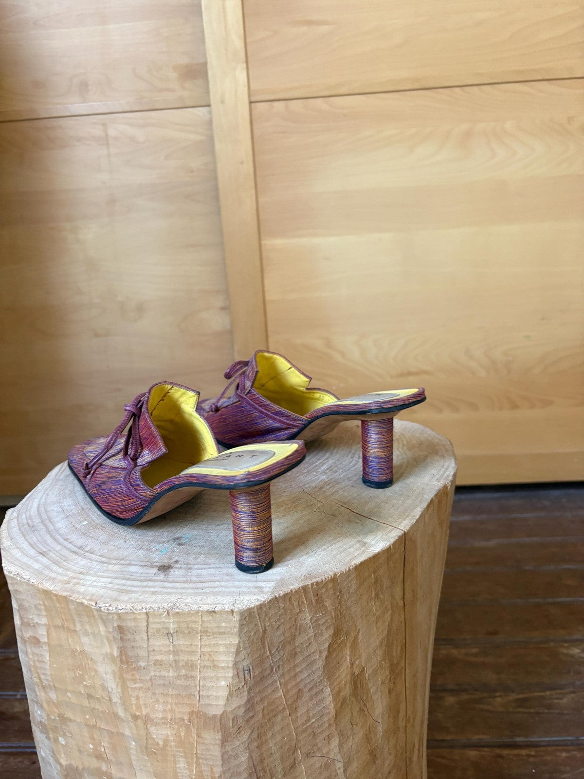 Muxart Barcelona Leather Mule Heels Y2K