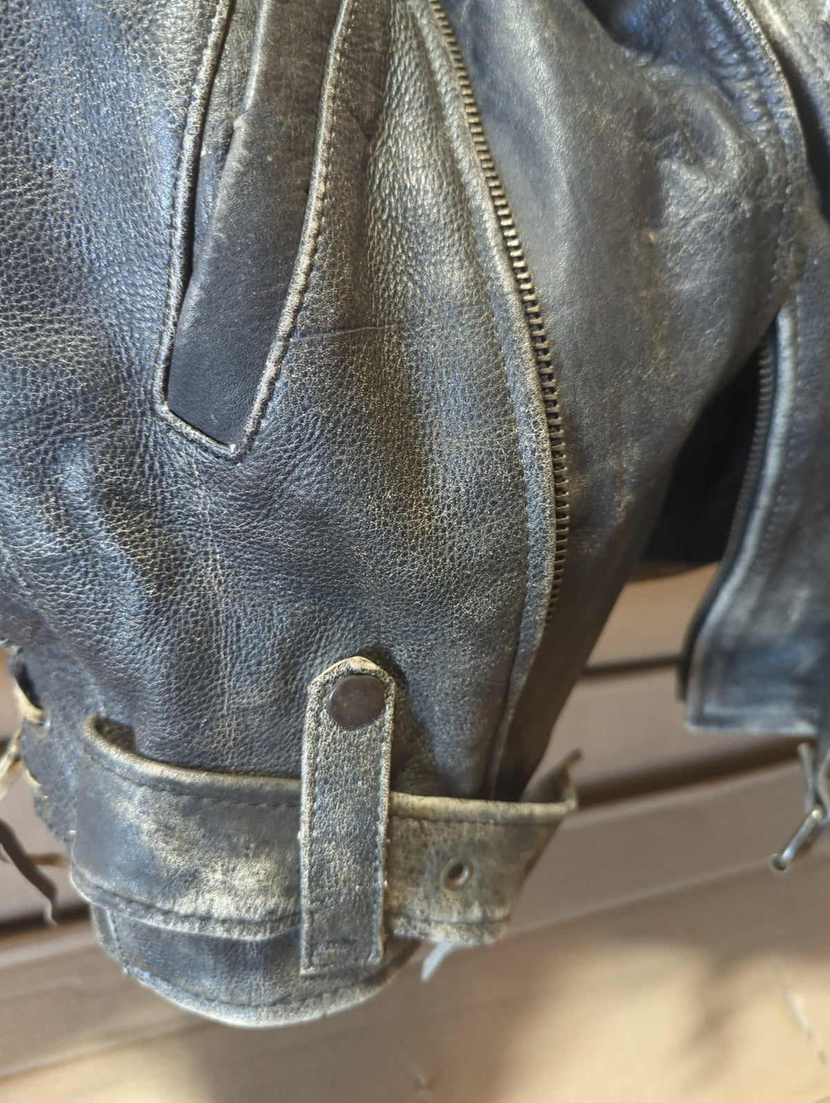 Protech Leather Apparel Biker Jacket Black Size 40