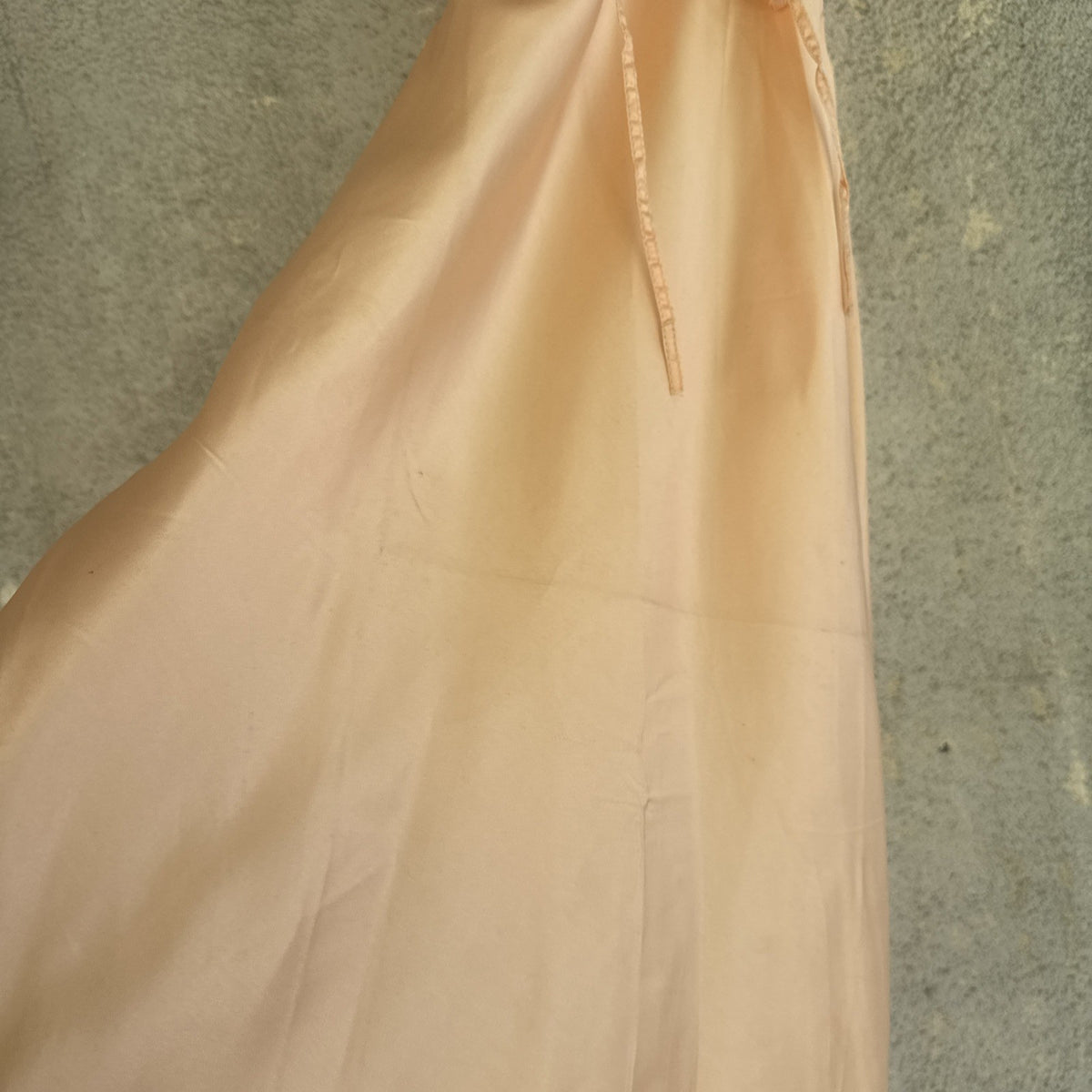 Vintage 1930s Pink Rayon Satin Bias-Cut Slip Gown