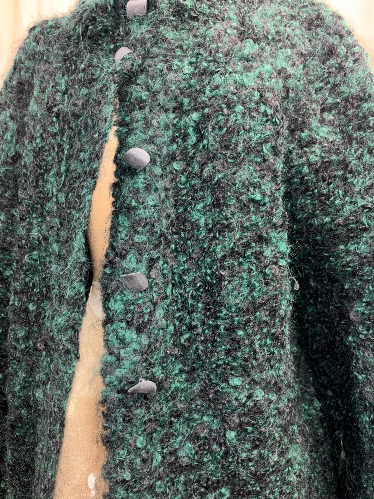 Geoffrey Beene Beenebag Mohair Sweater Jacket, Green