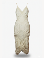 2005 Christian Dior by John Galliano Sheer Ivory Lace Dress