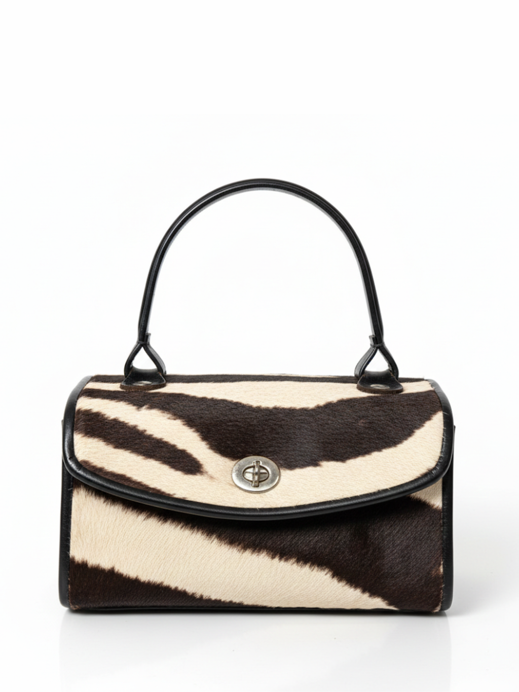 Nordstrom Vintage Zebra Haircalf Handbag (Late 1990s–Early 2000s)