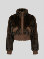 Rare 2000s Japanese Issey Miyake–Style Luxury Faux Fur Jacket
