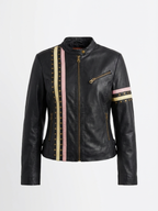 Vintage Yohji Yamamoto–Style Cropped Leather Racing Jacket