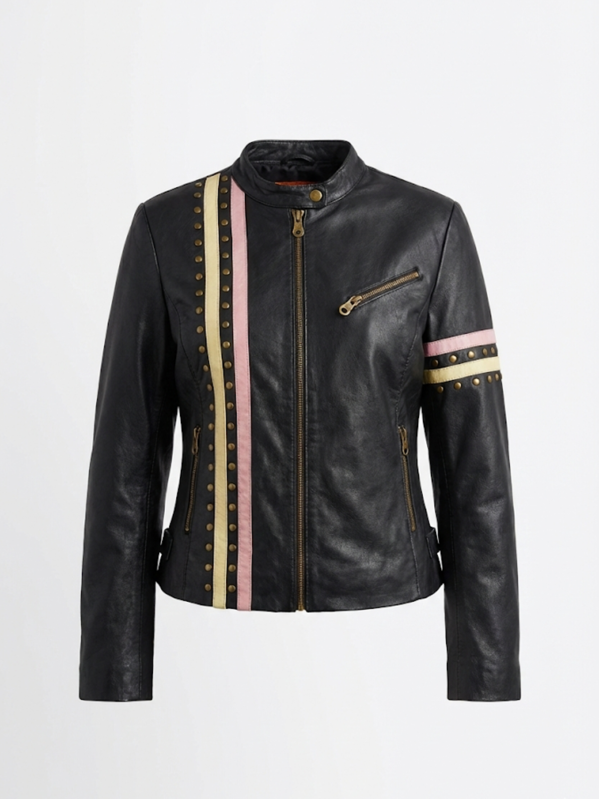 Vintage Yohji Yamamoto–Style Cropped Leather Racing Jacket