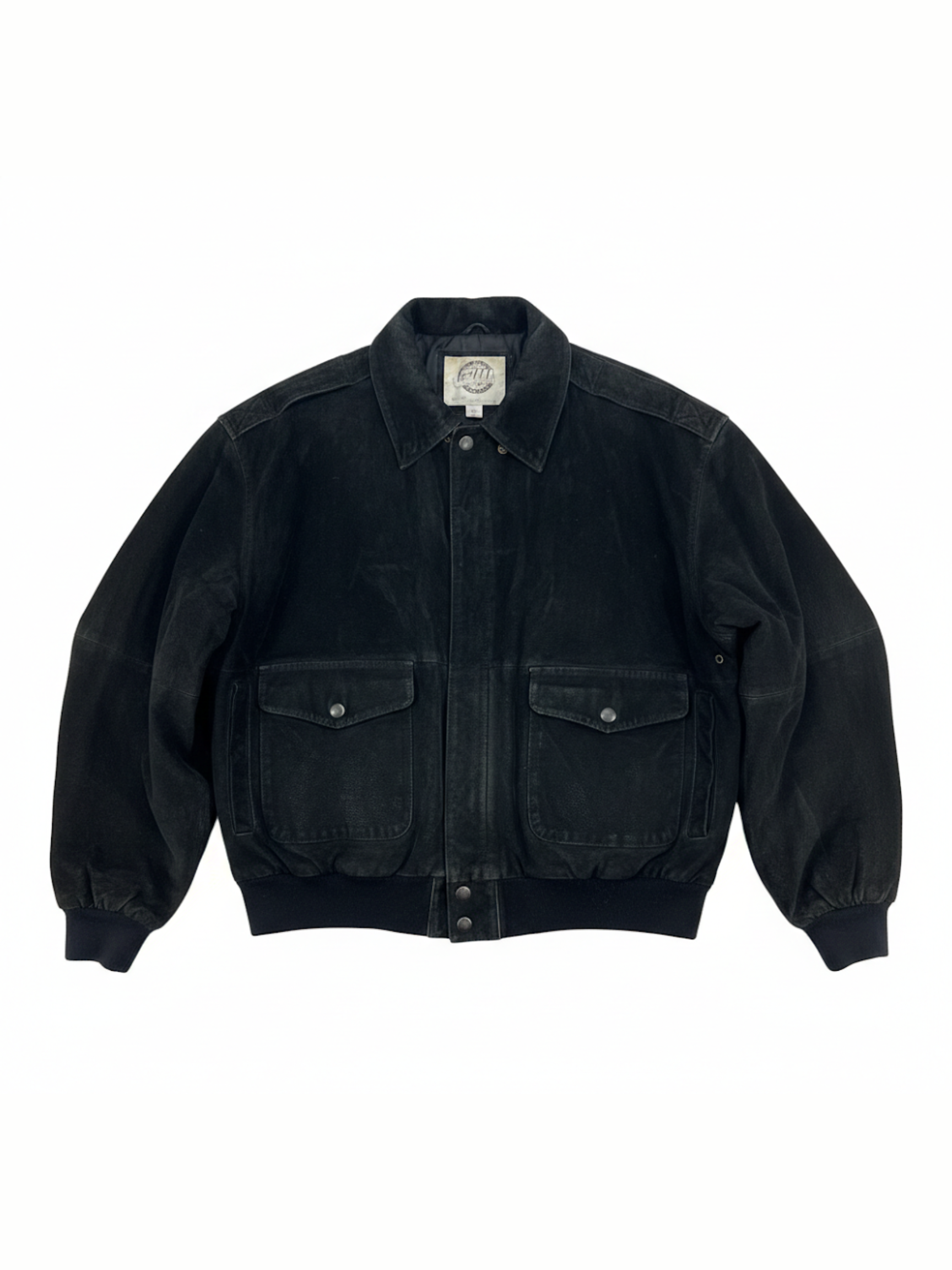 Vintage 1990s Global Identity G-III Leather Aviator Bomber Flight Jacket