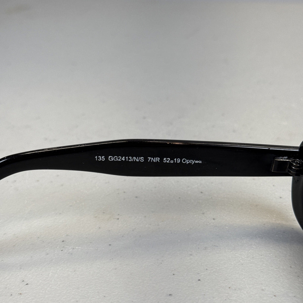 Gucci Oval Sunglasses, Black with Side G Logo