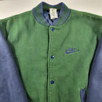 Nike Varsity Bomber Jacket in Blue and Green