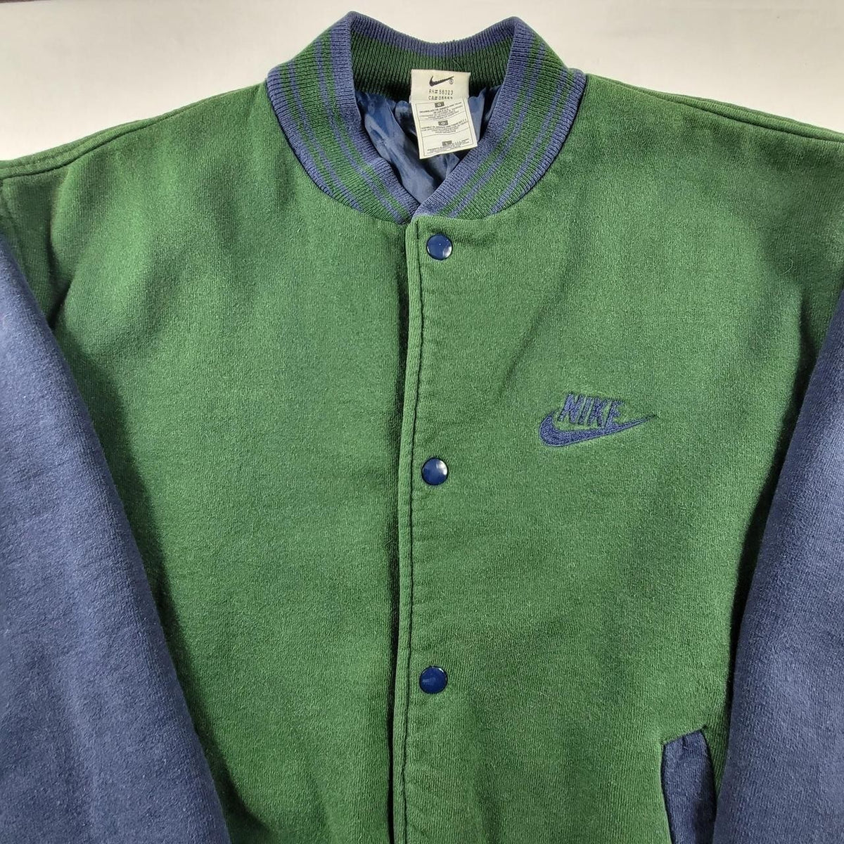 Nike Varsity Bomber Jacket in Blue and Green