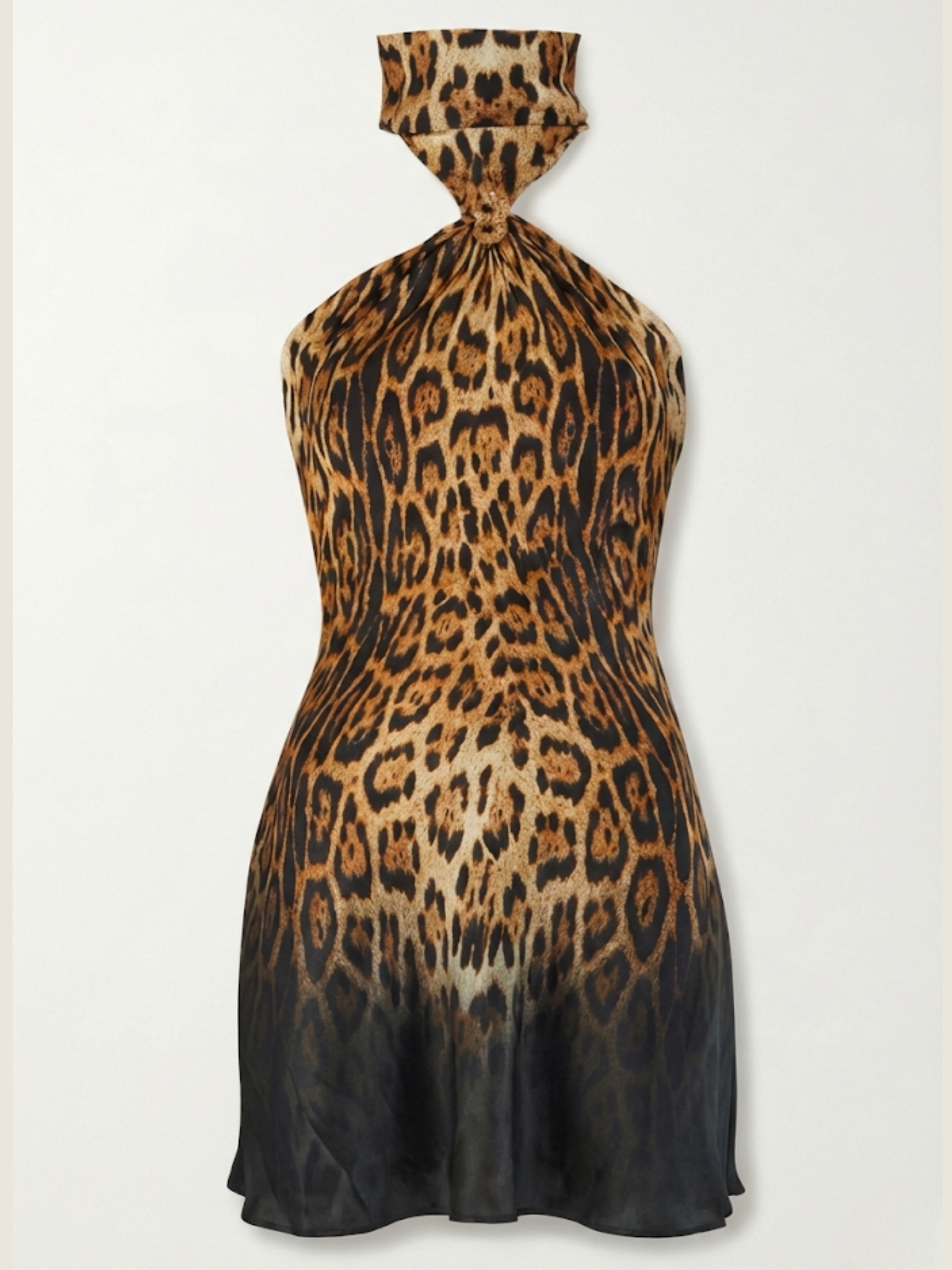 Rare Roberto Cavalli S/S 2002 Silk Leopard Dress