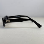 Gucci Oval Sunglasses, Black with Side G Logo