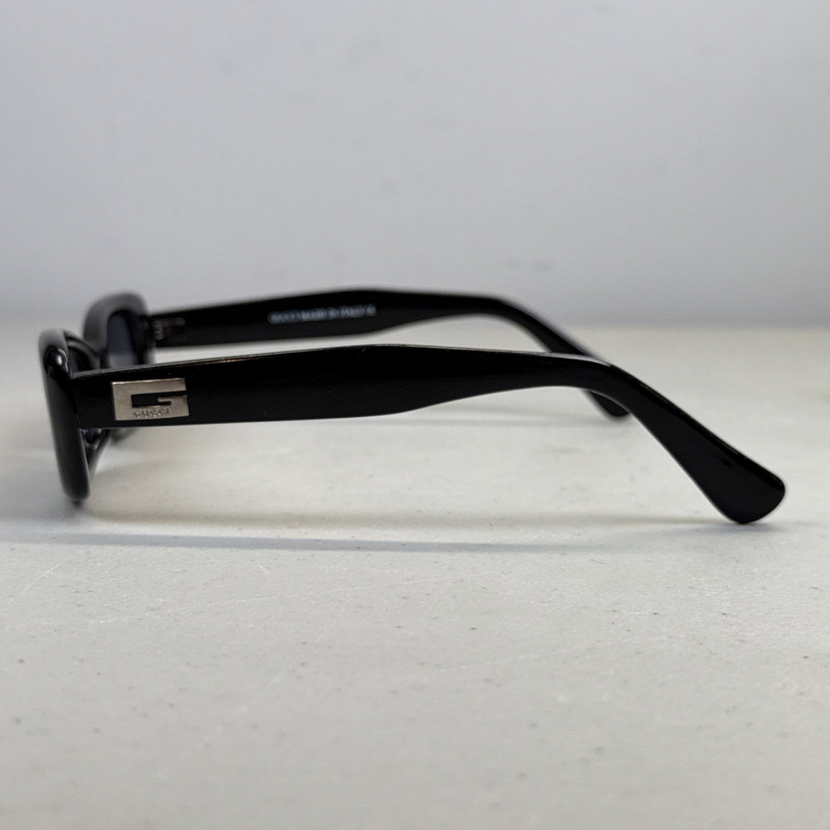 Gucci Oval Sunglasses, Black with Side G Logo