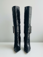 Gianmarco Lorenzi Italian Leather High Heel Boots