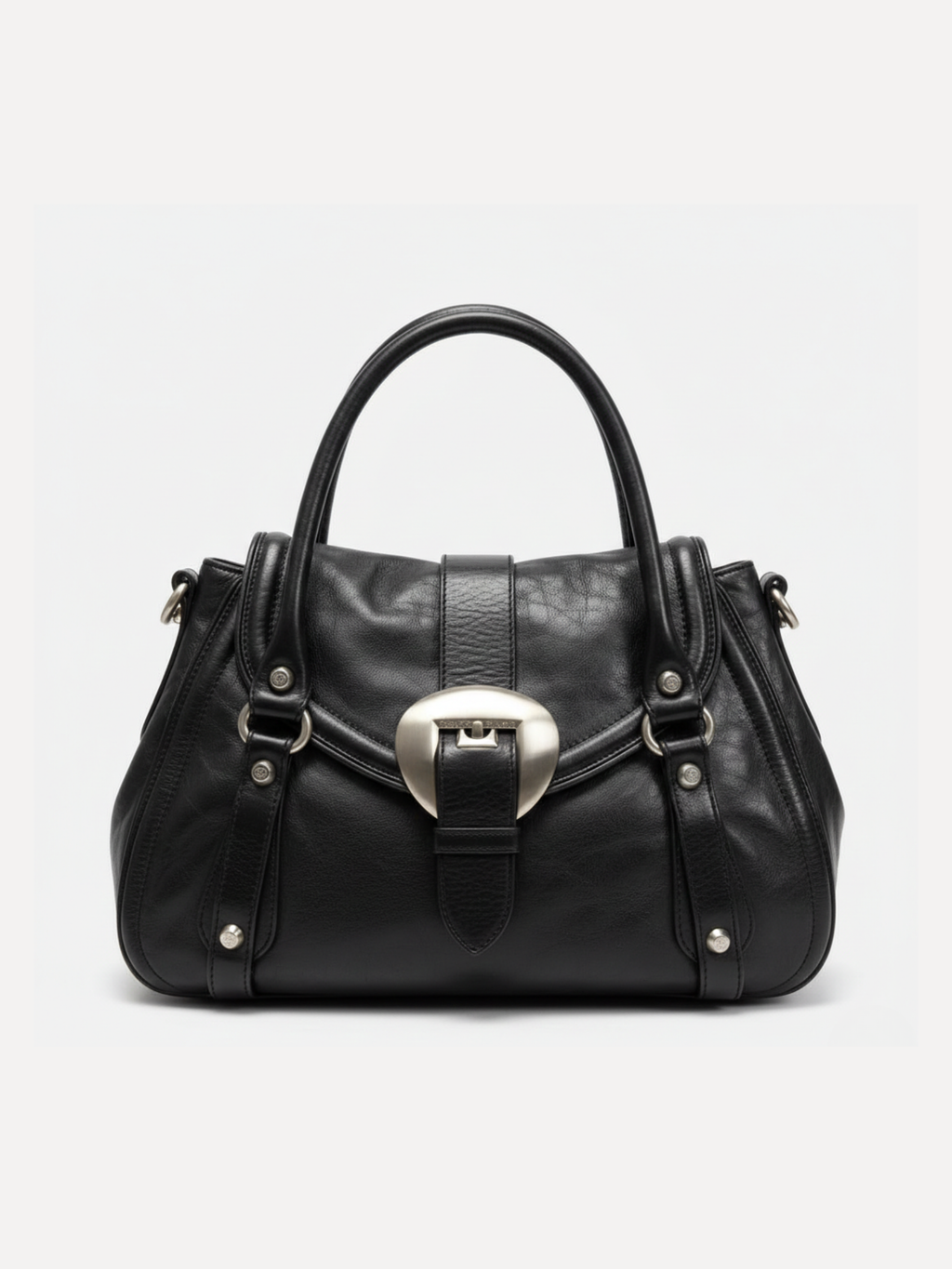 Vintage Francesco Biasia Studded Leather Tote — Y2K Grunge Style