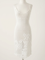 Vintage 1994 Dolce & Gabbana Sheer White Knit Dress Made in Italy