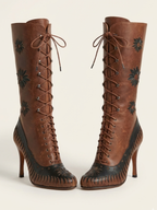 Christian Dior Fall 2000 Galliano Floral Western Heeled Boots