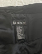 Bebe Black Suede Embellished Bootcut Flare Pants