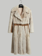 Vintage Beige Mink Fur Coat Size