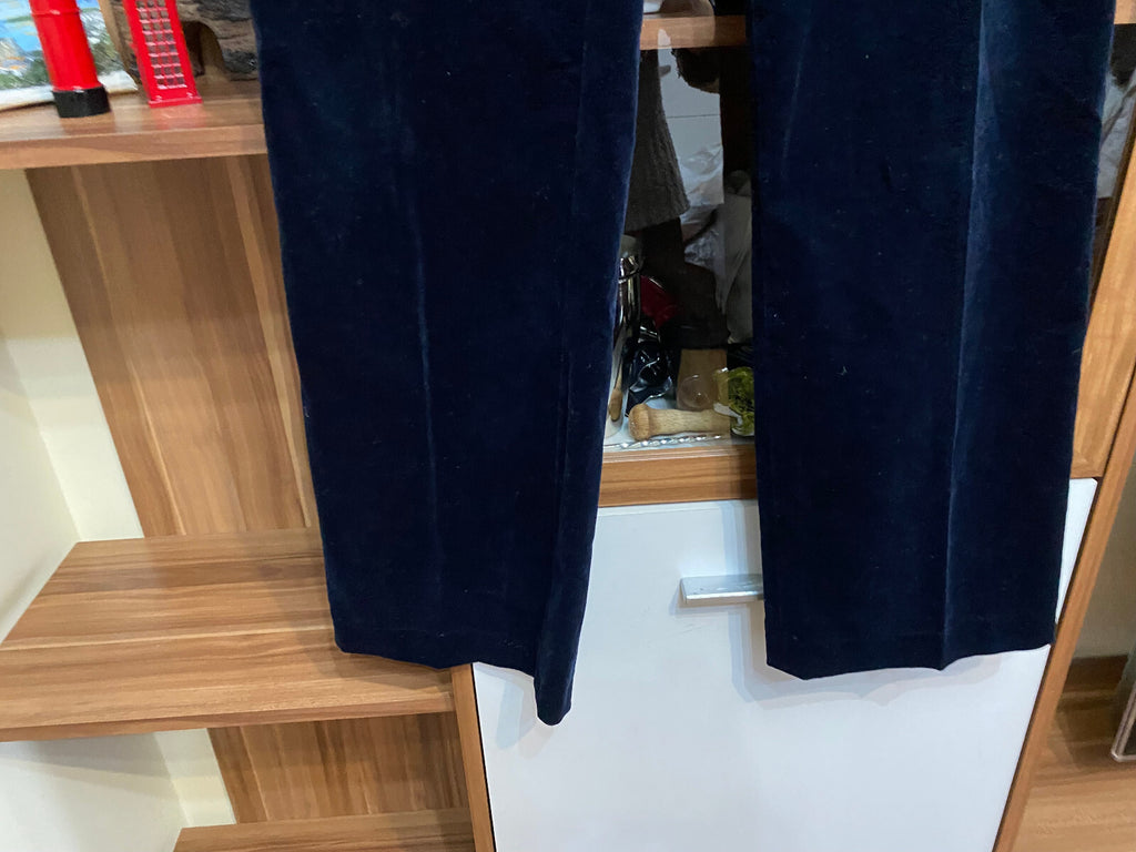 Gucci Indigo Velvet Straight Trousers