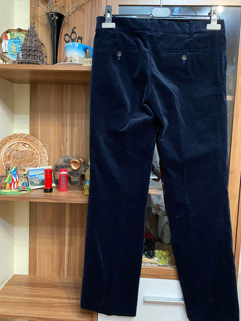 Gucci Indigo Velvet Straight Trousers
