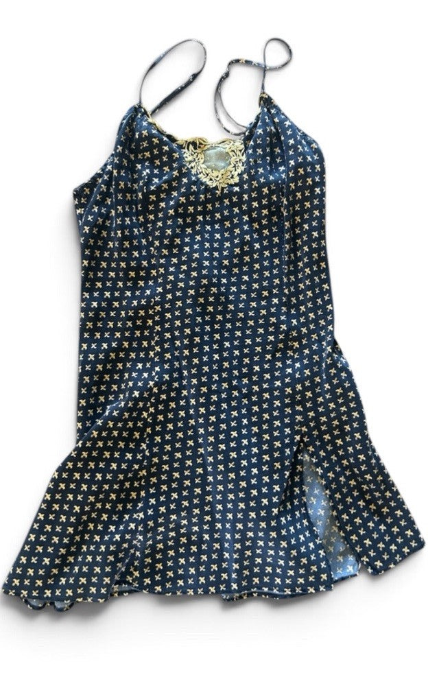 Victoria's Secret Silk Robe in Black and Tan